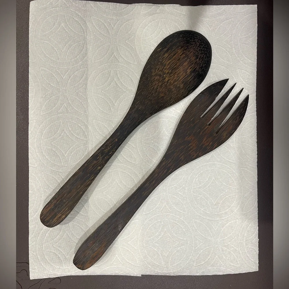 Costa Rica Wooden Spoon & Fork Salad Set